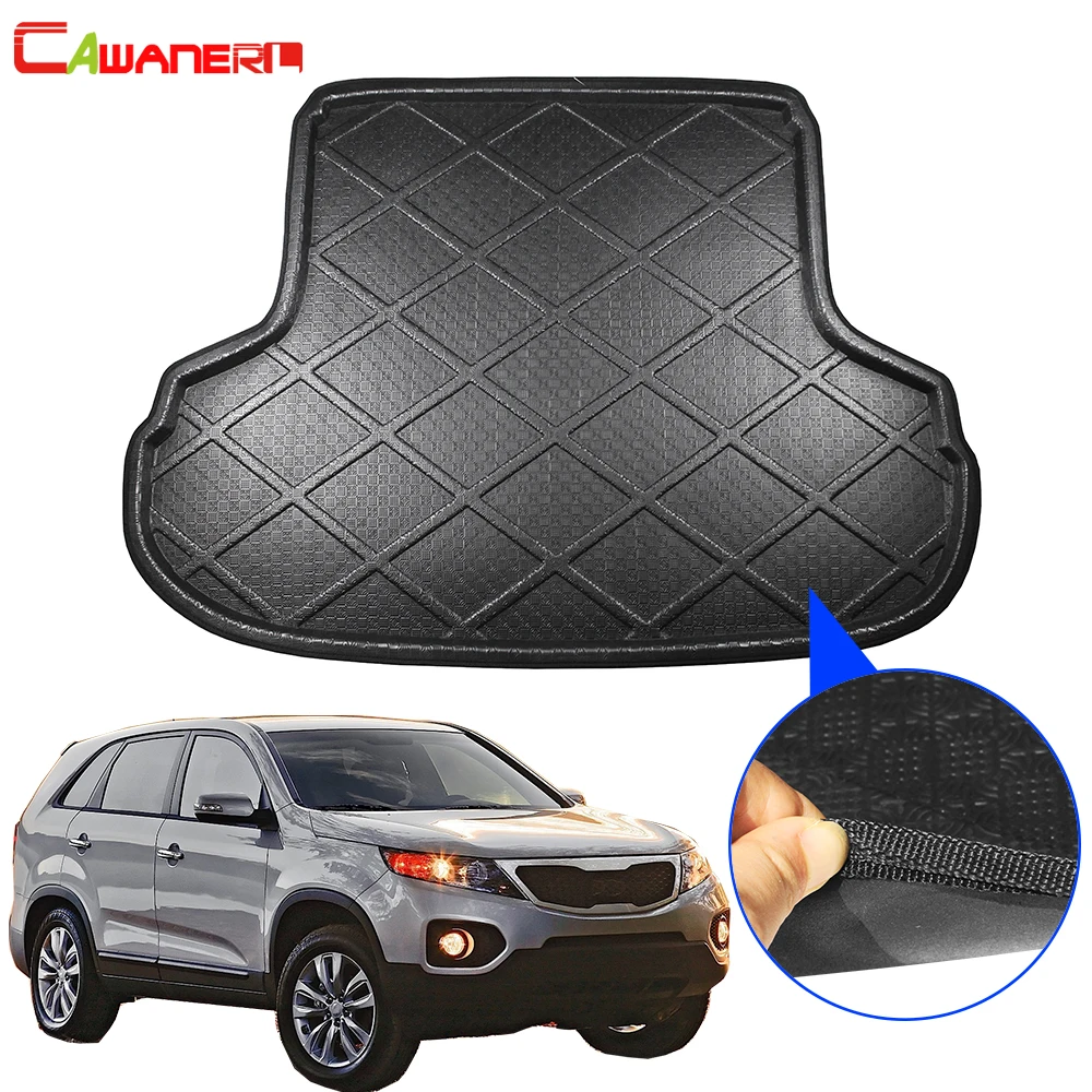 

Cawanerl Car Rear Trunk Mat Tray Boot Liner Floor Luggage Mud Protection Cargo Carpet Pad For Kia Sorento 2006-2008