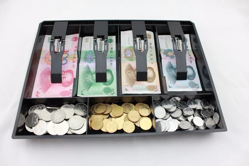 Kunststoff Geld Zähler fall Harte fall Cash register box Neue Klassifizieren shop Kassierer münze Schublade box cash schublade tablett