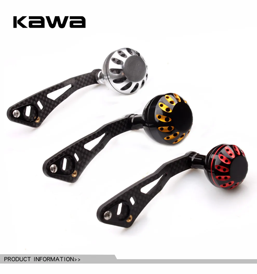 KAWA Neuer Angelrollen-Griff aus Kohlefaser, geeignet für S-, D- und A-Baitcasting-Rollen, Lochgrößen 8x5mm und 7*4mm zusammen. – Detail 1