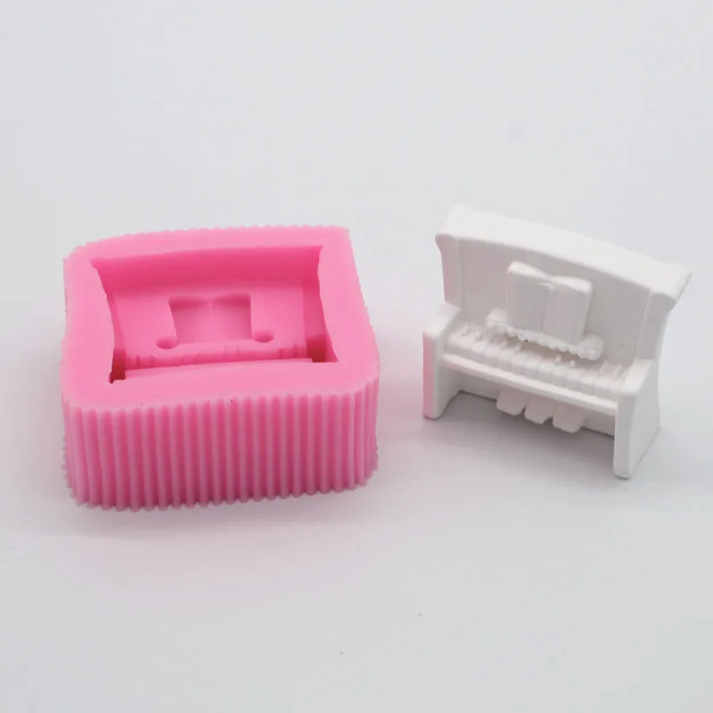 3D Piano Silicone Mold Cake Decorating Fondant Mold Sugarcraft Icing Chocolate Push Molds Baking Tools For Cakes