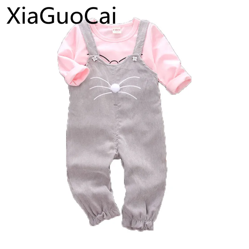 New Boutique Baby Girls' Suits Corduroy Straps Girl Set Two Sets of Casual Baby Suits Children's Clothes