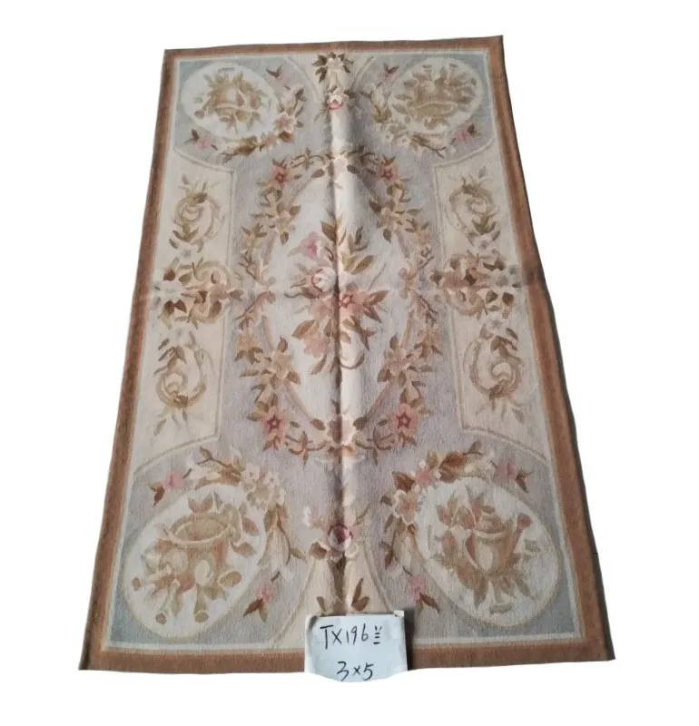 Free Shipping 3'x5' Aubusson Weave Rugs Handmade Wool rugs 100% New Zealand WOOL