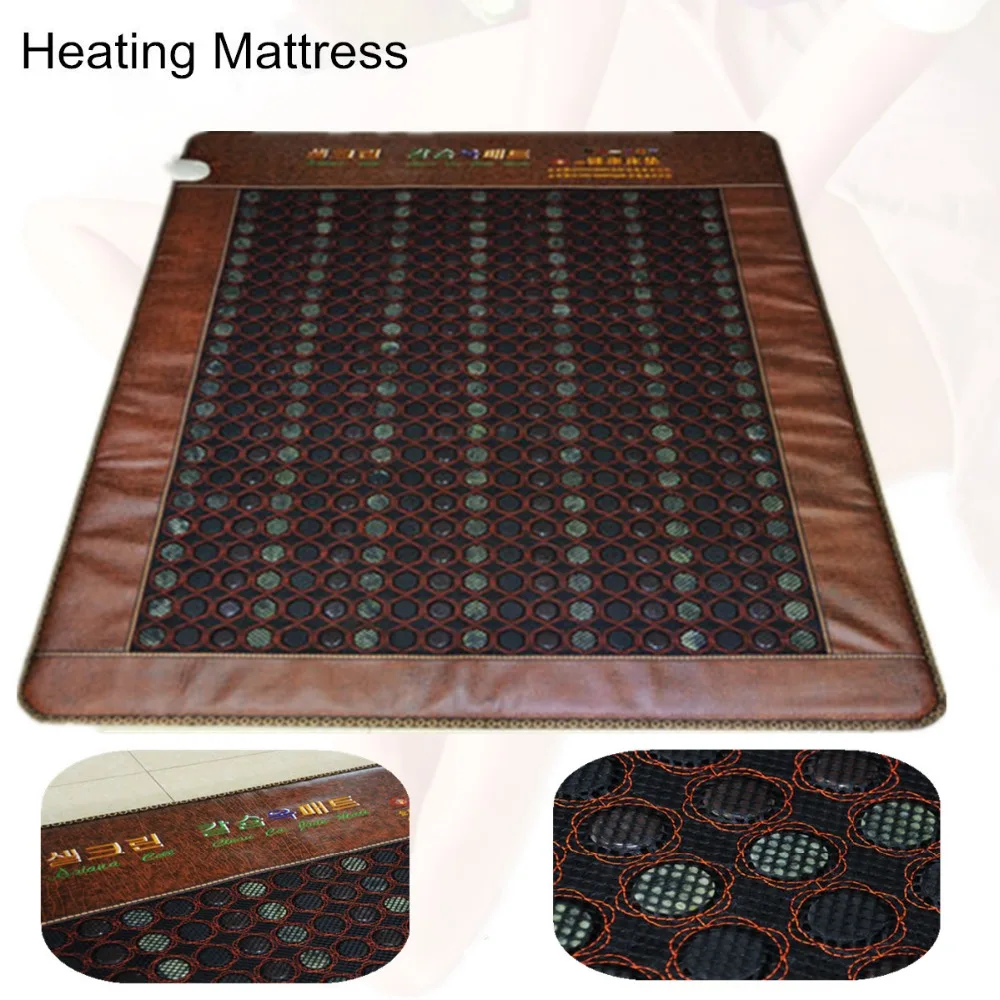 

2020 Best Selling Jade Double Health Electric Heating jade Mattress heating Germanium stone Made in China Free Gift eye cover