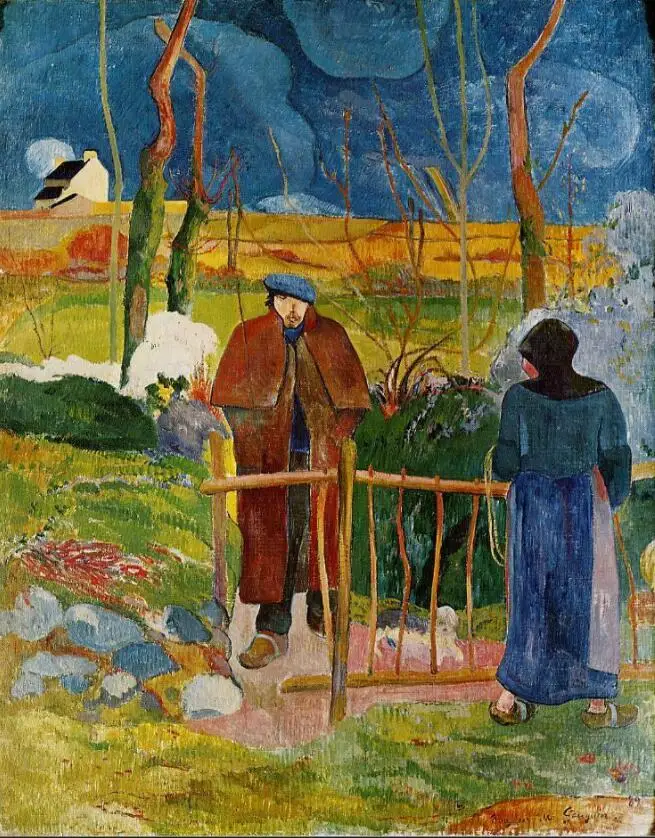 High quality Oil painting Canvas Reproductions Bonjour, Monsieur Gauguin (1889)   by Paul Gauguin hand painted