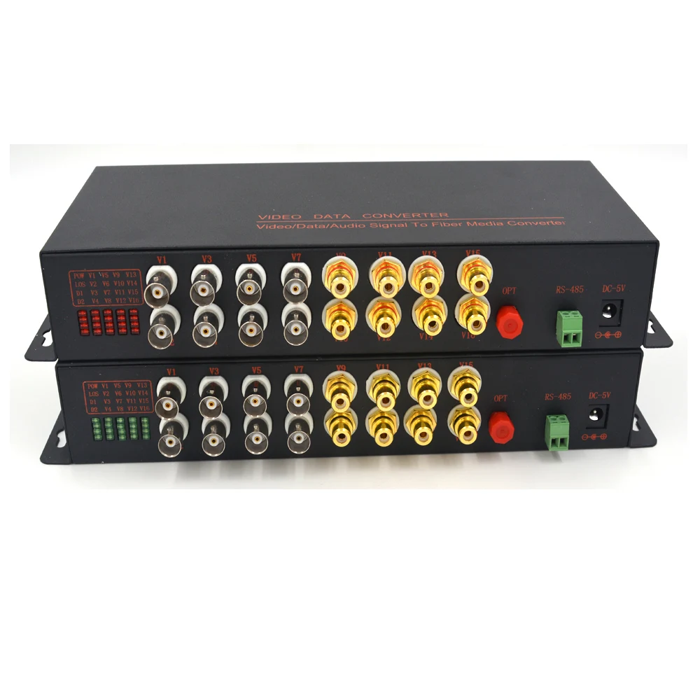 

High Quality 8 Channels Video/Audio/RS485 Data Fiber Optical Media Converter Transmitter and Receiver, 1310/1550 S/M 20Km