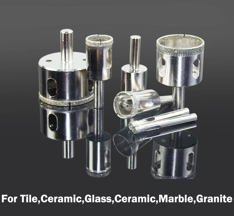 Imagem -02 - Ponteira Revestida de Diamante 45 mm 48 mm 50 mm 53 mm 55 mm 60 mm 65 mm Vidro Cerâmico Mármore Granito Ferramenta de Corte Serra de Orifício Broca