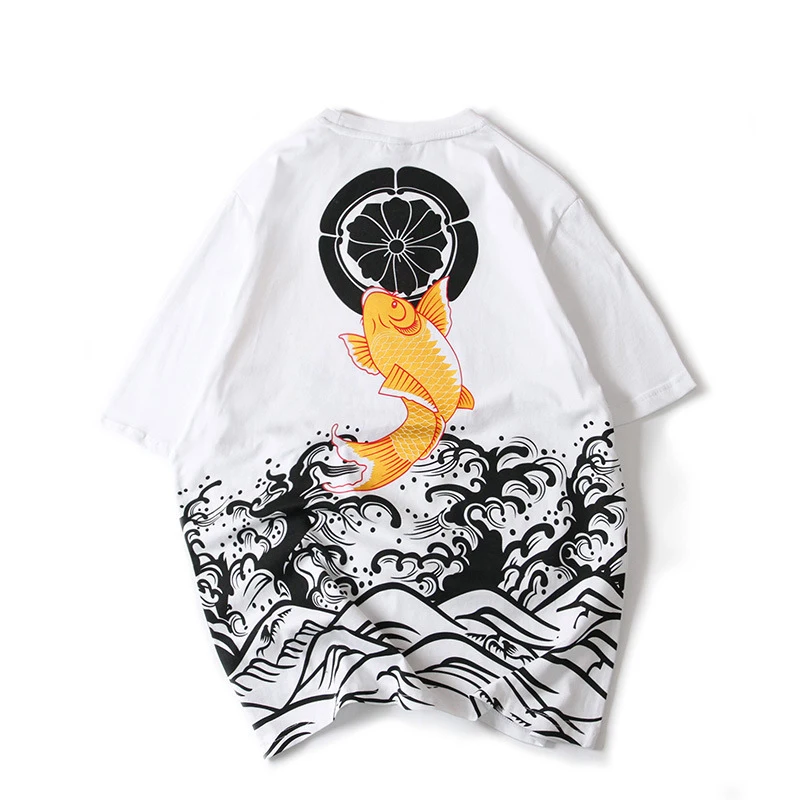 Supzoom New Arrival O-neck Cotton Casual Homme T Shirt Men Summer Wear Original Chinese Carp Printing Neck Short Male Large