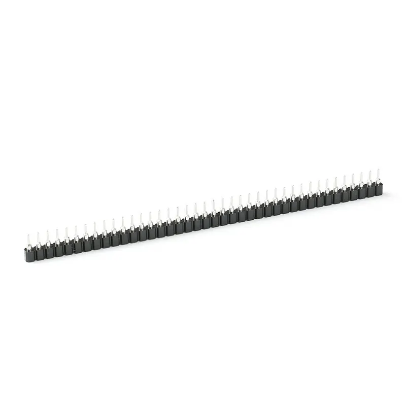 5 Pair Connector Pin Header Strip 5pcs Male + 5pcs Female Header Single Row 40 Pin 2.54mm Pin Connector Strip Round Needle 1x40
