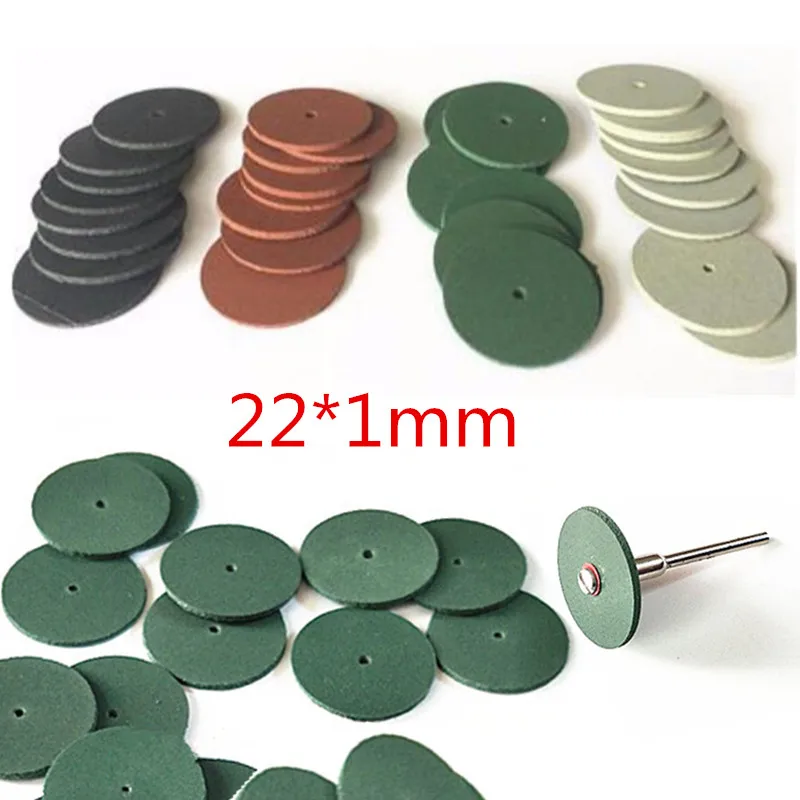 100pcs Assorted Dental Lab Polishing Wheels Burs Silicone Rubber Polishers - 4 colors