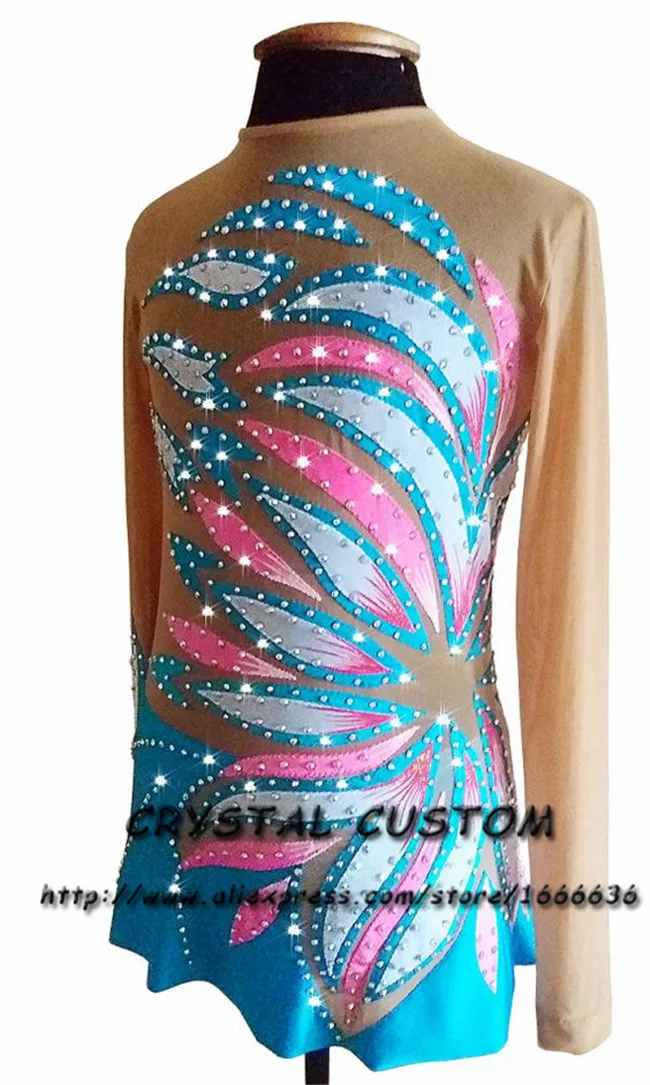 

Crystal Custom Figure Skating Dress Girls New Brand Ice Skating Clothes For Competition DR4624