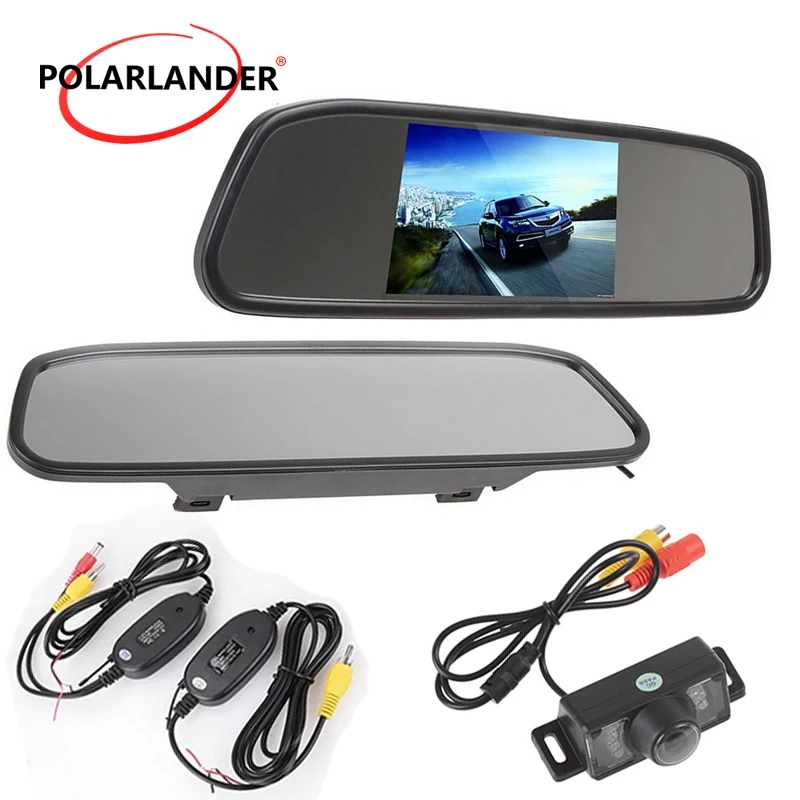 4.3 inch Rearview Monitor  reverse parking camera  Rearview Mirror Monitor  reverse camera  night vision camera