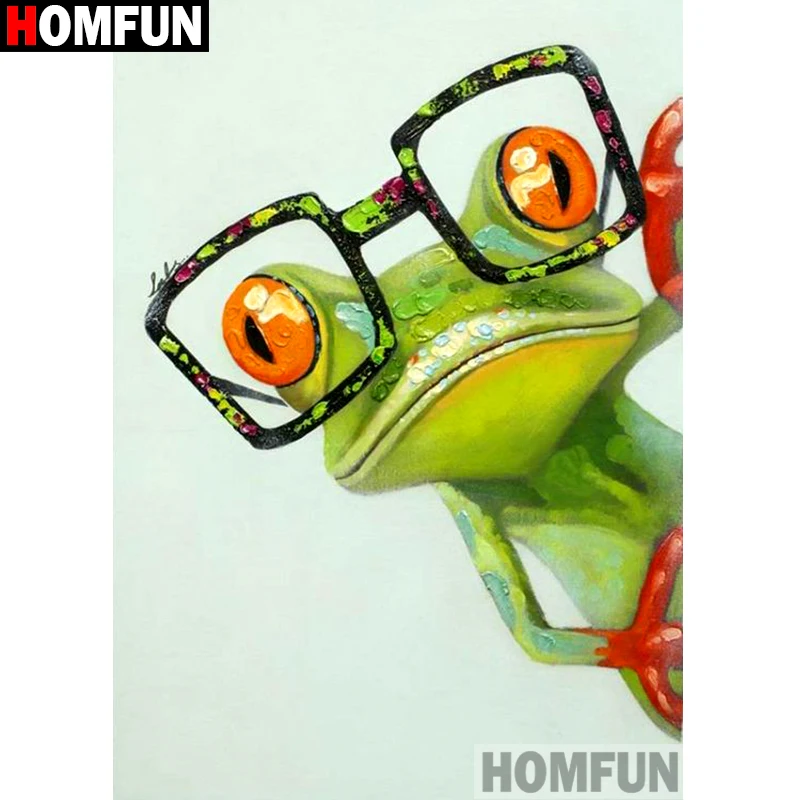 

HOMFUN Full Square/Round Drill 5D DIY Diamond Painting "Cartoon frog" Embroidery Cross Stitch 3D Home Decor Gift A11037