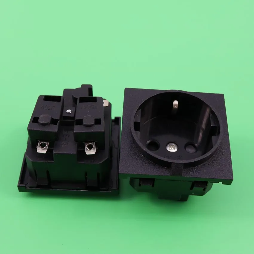 YuXi 1Pieces/lot E-08 Germany European AC Power Socket 16A 250V Korea Wiring Receptacle Power Outlet Schuko
