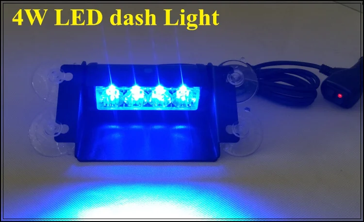 Higher star 4W Led car dash warning light,headlight,emergency lights,16flash pattern,mount by Suction Cups