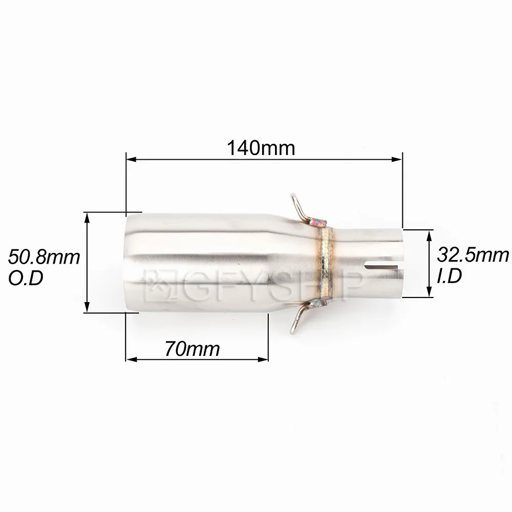 For Aprilia Sportcity 125 200 250ie 2007 2008 Sport City CUBE 125 200 Escape Slip-on Motorcycle Exhaust Muffler Middle Link Pipe