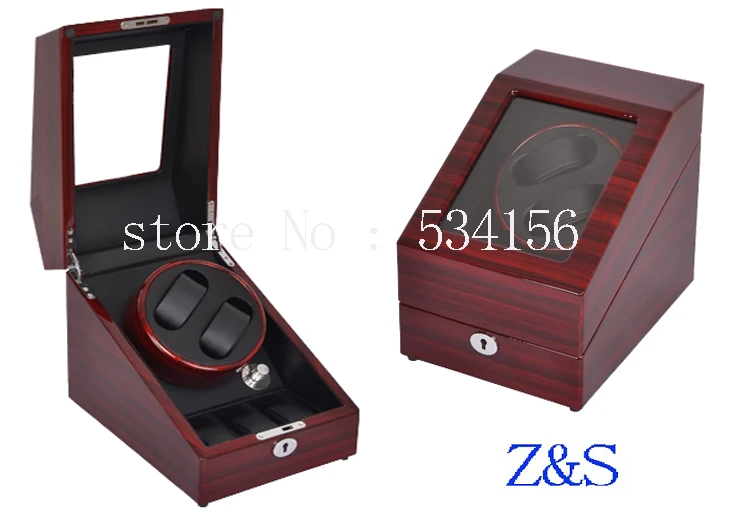 Watch Winder in Black luxury rotary automatic rotating wooden automatic watches winder Box display Case