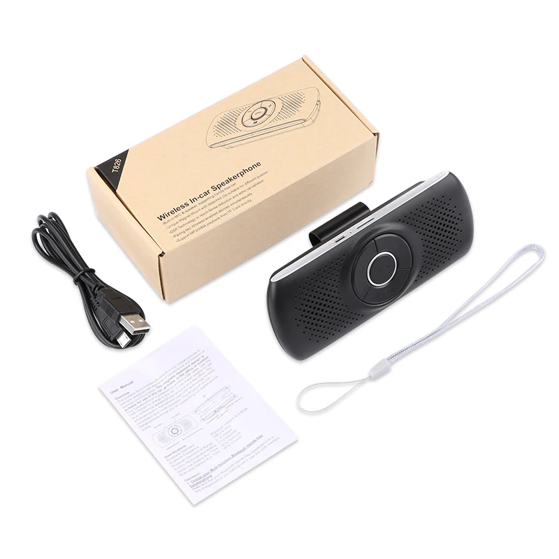 Handfree Bluetooth Car Kit MP3 Player Bluetooth 4.2 EDR SIRI 3W Speaker Car Bluetooth Handsfree Kit Support TF Connect 2 Phones