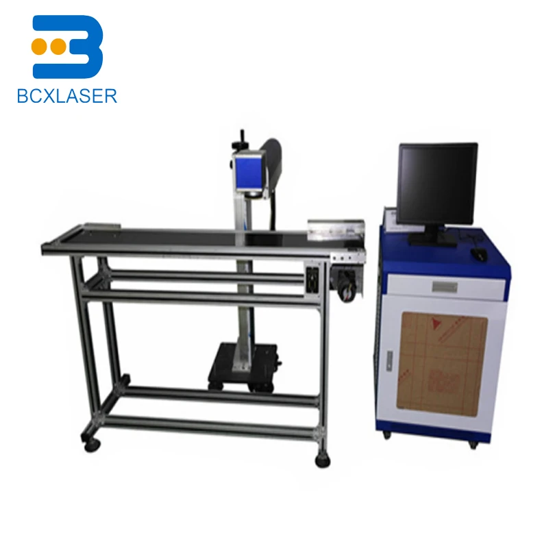 BCX Laser on line macchina per marcatura Laser CO2 per marcatura bottiglia/pulsante/pacchetto alimentare in plastica