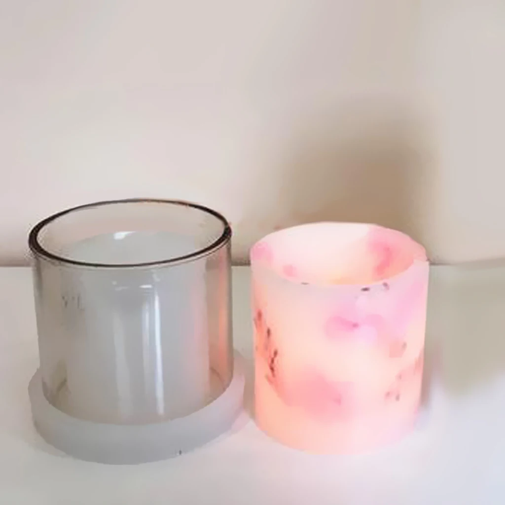 Professional Hollow Cylinder Candle Making Mold Mould for DIY LED Candle Holder 50x50mm for Making Creative Candles DIY Tool