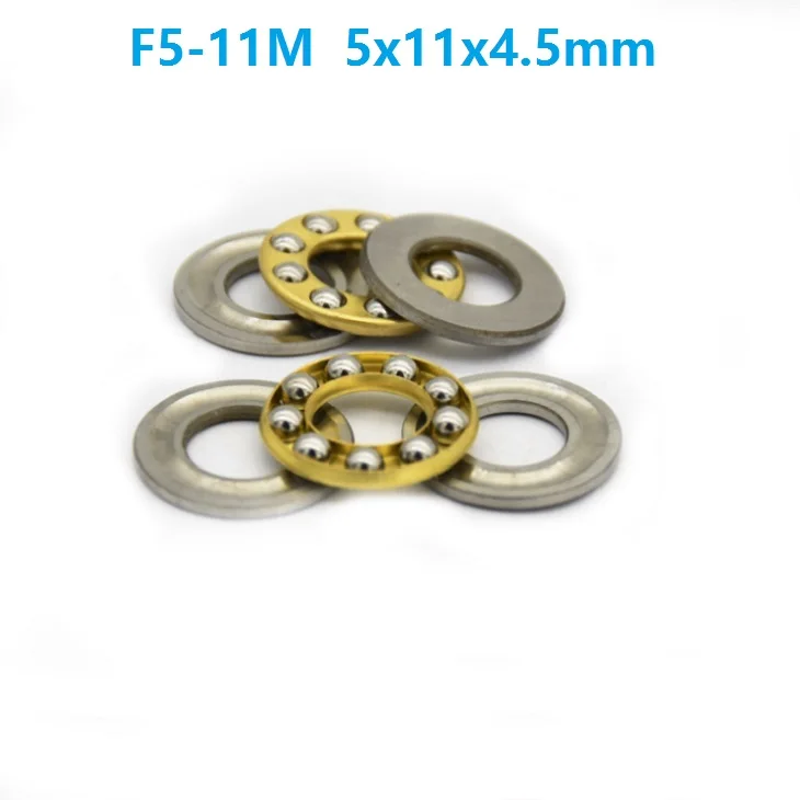 100pcs/lot F5-11M Axial Ball Thrust Bearing 5x11x4.5 mm miniature bearing Plane thrust ball bearing 5*11*4.5mm