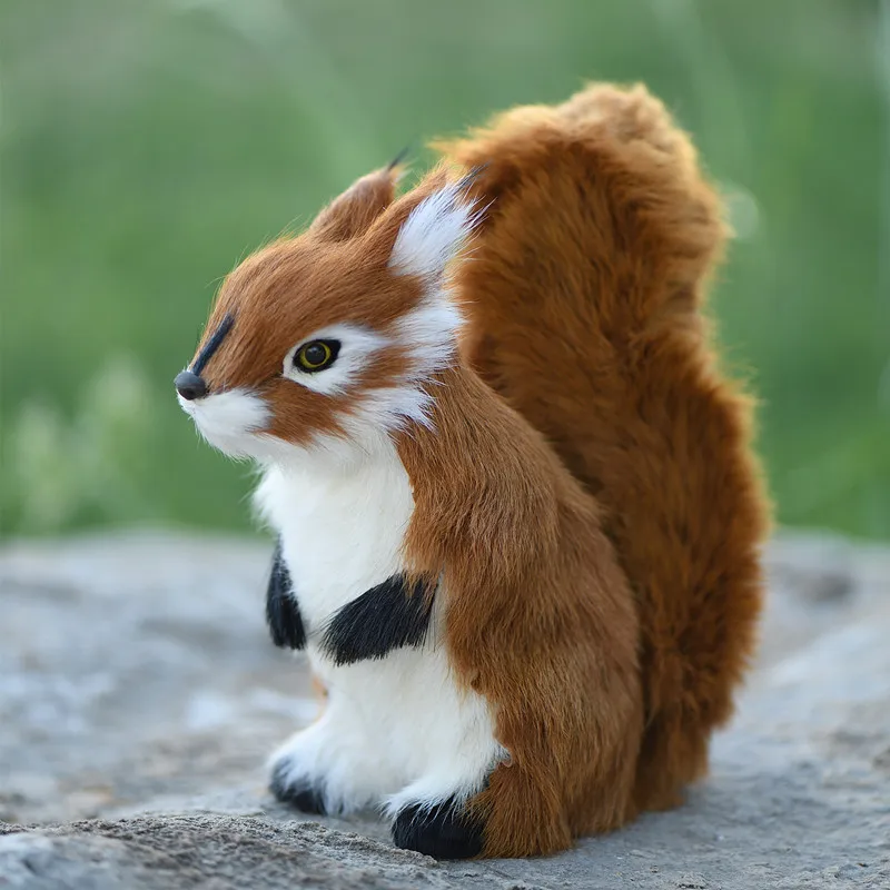 Zilin simulation squirrel, handmade creative brown squirrel home decoration children gift 4 sizes for option