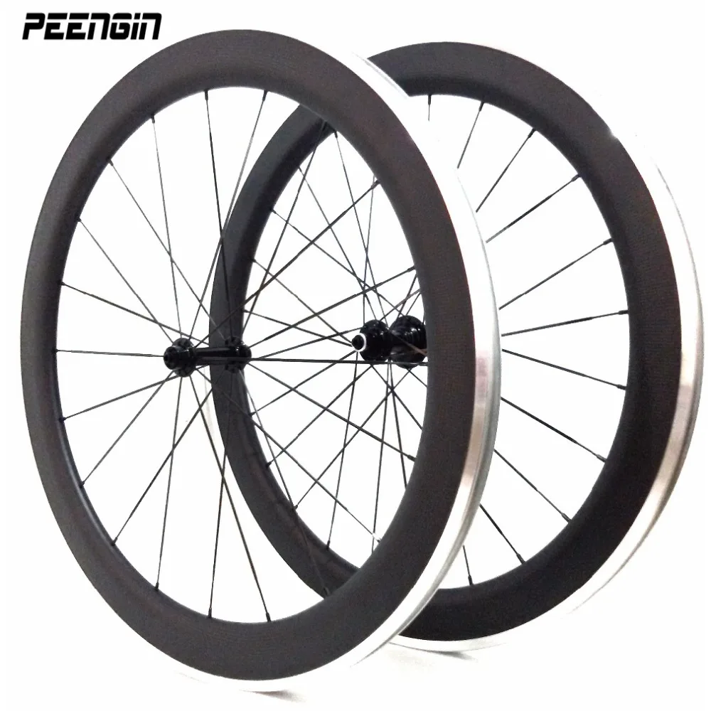 Wheelset Carbon Aluminium 700C Wheels Clincher Bike 60Mm Lightweight Good Performance Alu Rims V Brake Suface Hot Sell To Italy