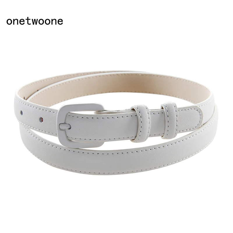 Ceinture fine en cuir véritable pour femme, sangle de taille skinny, haute qualité, bleu, rouge, marron, noir, mode féminine