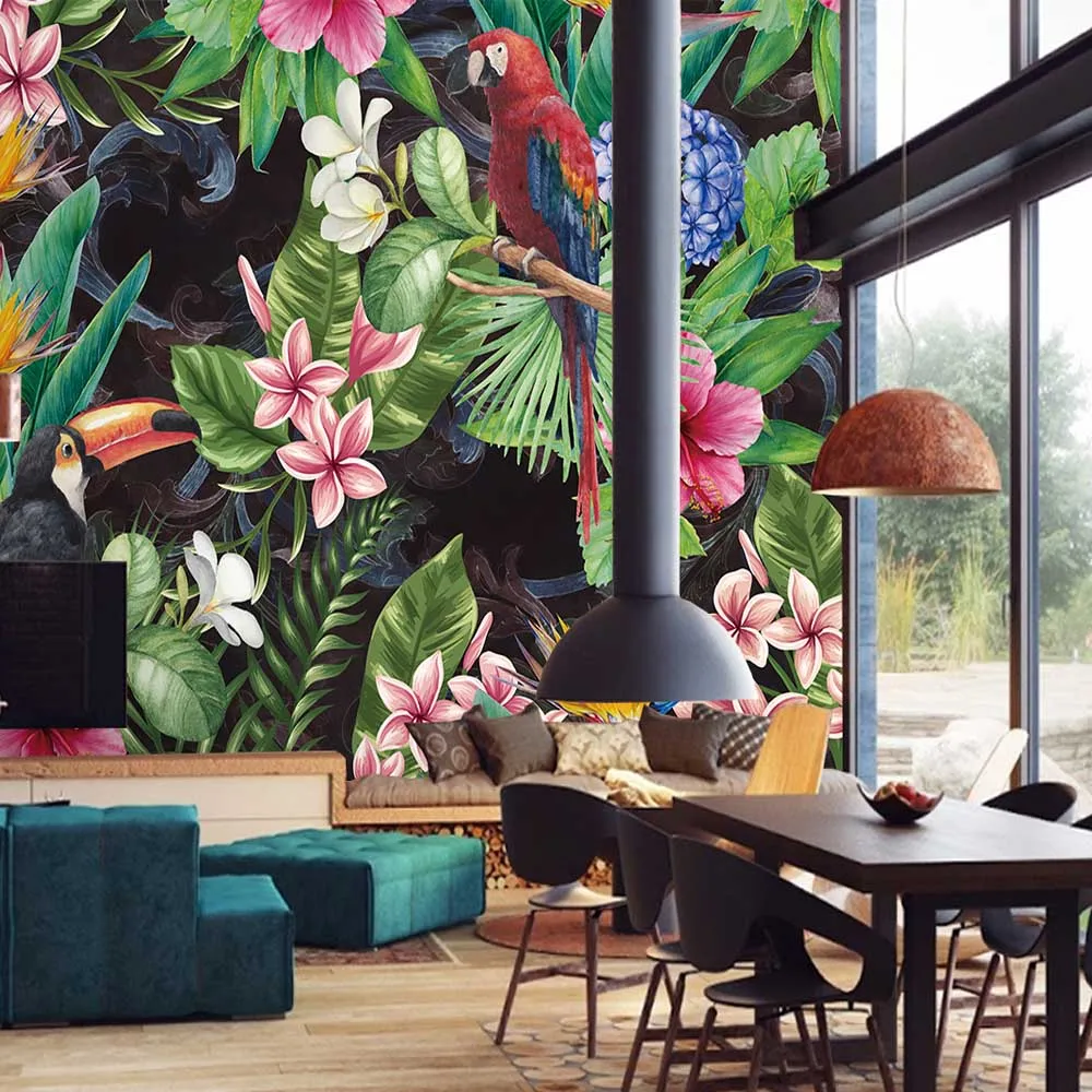 Southeast Asia flower Bird Wallpaper Murals for s Bedroom Photo Print papers 3 d  Paper Papier Modern  Coverings