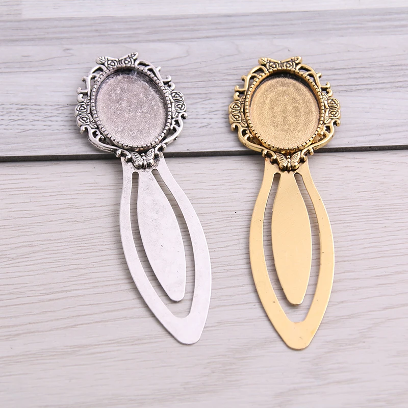 

5pcs 18X25mm Inner Size Antique And Gold Vintage Style Handmade Bookmark Cabochon Base Cameo Setting