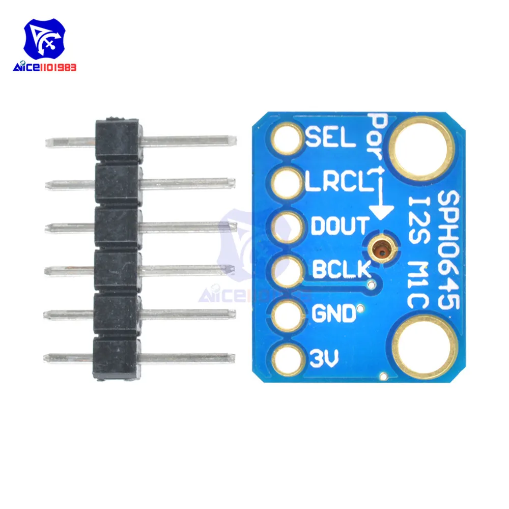 SPH0645 I2S MEMS Microphone Breakout 50Hz-15KHz Microphone Breakout for All General Audio Recording 3.3V