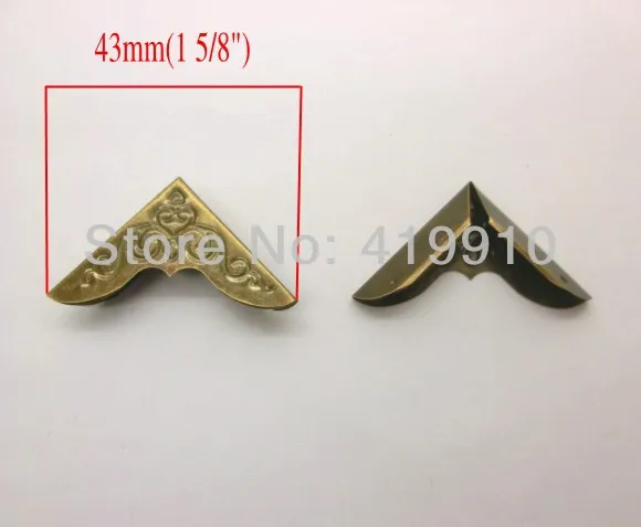 Free Shipping-50PCs Antique Bronze Book Scrapbooking Albums Menus Folders Corner Protectors 4.3x3.1cm  J1314