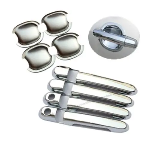 

New Chrome Car Door Handle Cover + Cup Bowl Trim For Hyundai Accent 2007 2008 2009 2010 2011