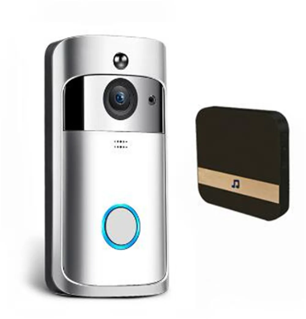 Video Door Phone HD Pir Akses Internet Nirkabel Bel Pintu Intercom Kamera Ip 720P Kamera Daya Baterai SD Card Slot Keamanan Outdoor