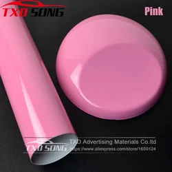 10/20/30/40/50/60x152CM Glossy Pink Vinyl FILM Car Decal Wrap Sticker Glossy pink film for car HOOD Roof Motorcycle Sticker