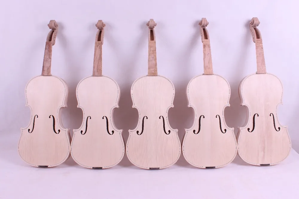 3  pcs 4   string 4/4 violin unfinished Flame maple back Russian spruce top Wholesale