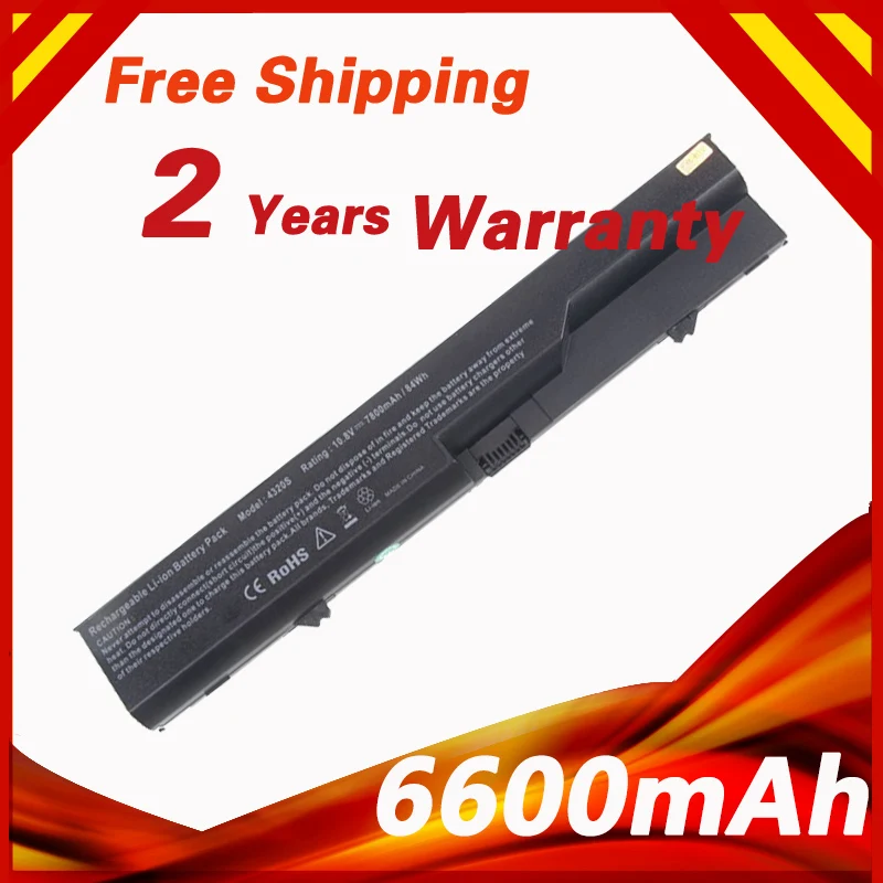 

6600mAh 9 Cells Laptop Battery For HP ProBook 4320 4325s 4320s 4321 525s 4321s 4520s 4320t 4326s 4420s 4421s 4425s 4520 620 625