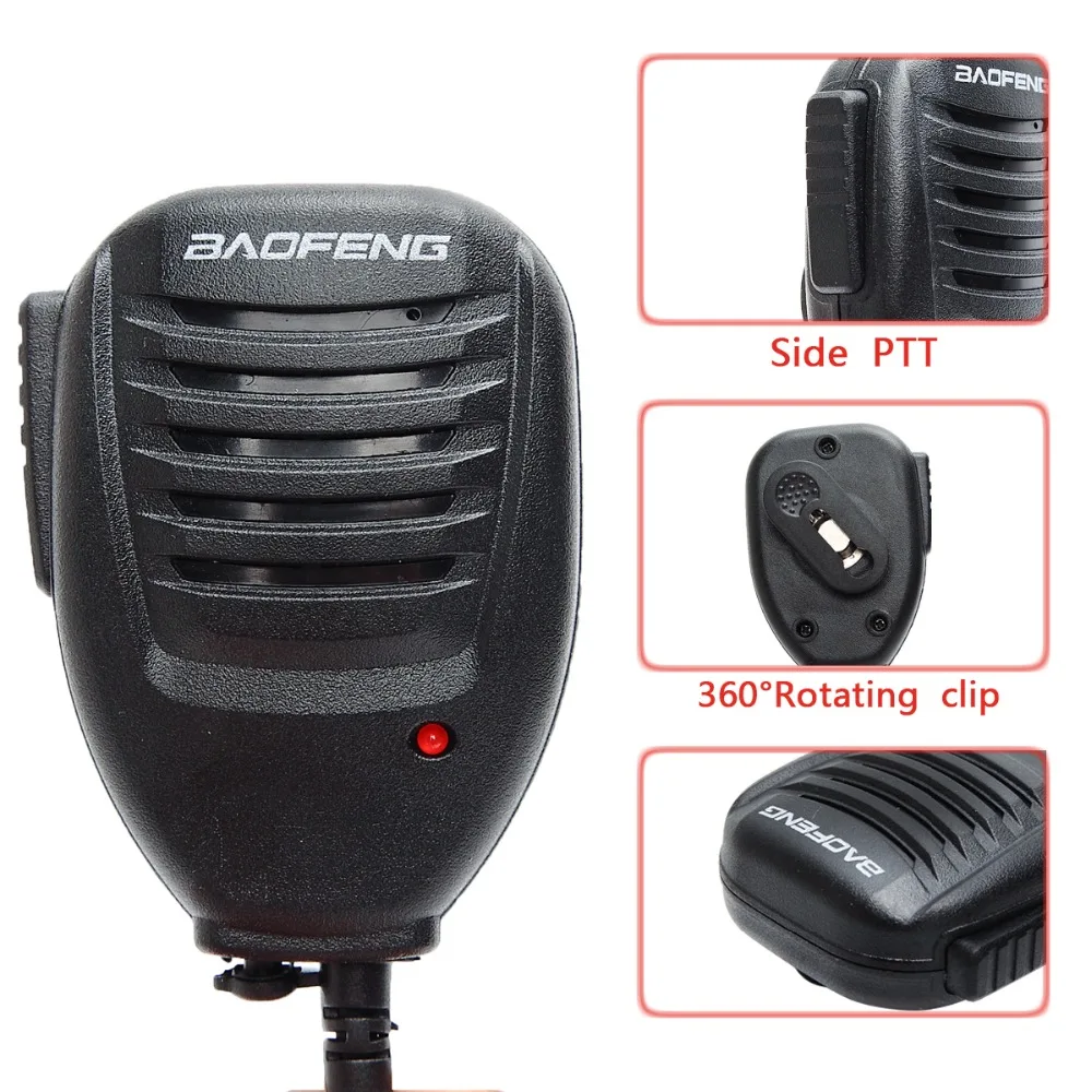 Baofeng Walkie Talkie Lautsprecher Mikrofon Wasserdicht Dual PTT Handheld Mikrofon Für UV5R UV-21 Pro Zwei Weg Radio QuanSheng UV-K6 UV-K5 – Detail 14
