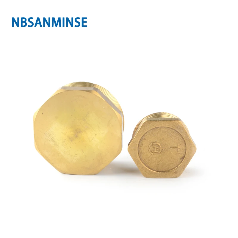 NBSANMINSE 10pcs/lot SM1016-F 1/2 1-1/2 Brass Male End Cap For Water Heating Water Fitting