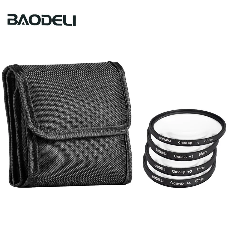 BAODELI One Set Camera Lens Filtro Concept Close Up 1 2 4 10 Macro Filter 49mm 52 55 58 62 67 72 77 82 mm For Cannon Nikon Sony