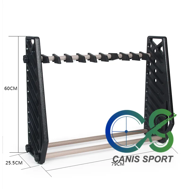 Hunting Airsoft Accessories ABS Display Shelves Can Receive 11 Guns Metal Stand Shelves For Hunting Use gs33-0109