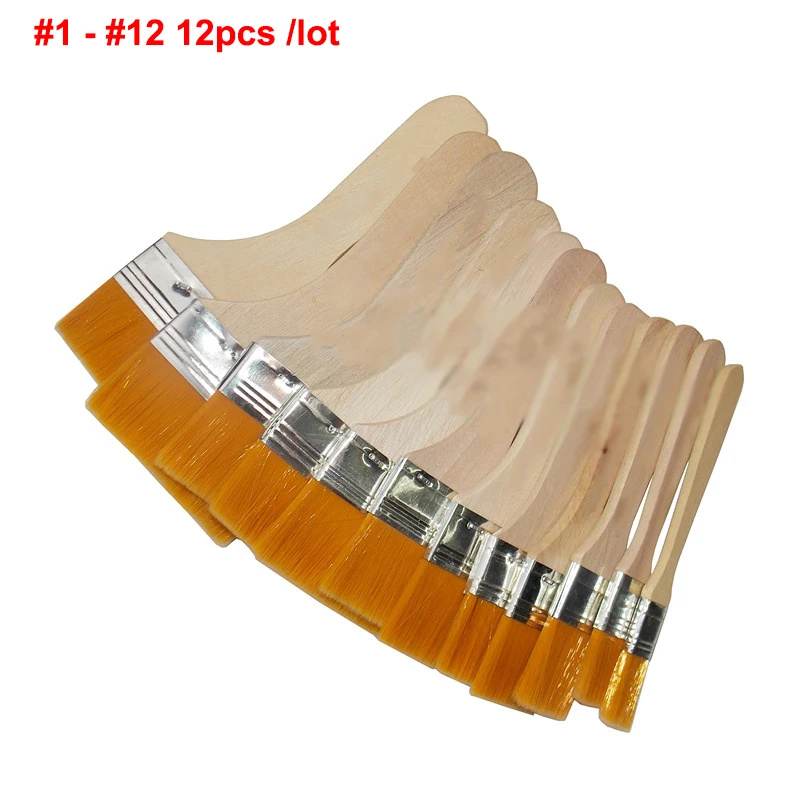 1#-12# 12pcs/lot soft brush dust with wooden handle mobile phone tablet computer maintenance cleaning tools
