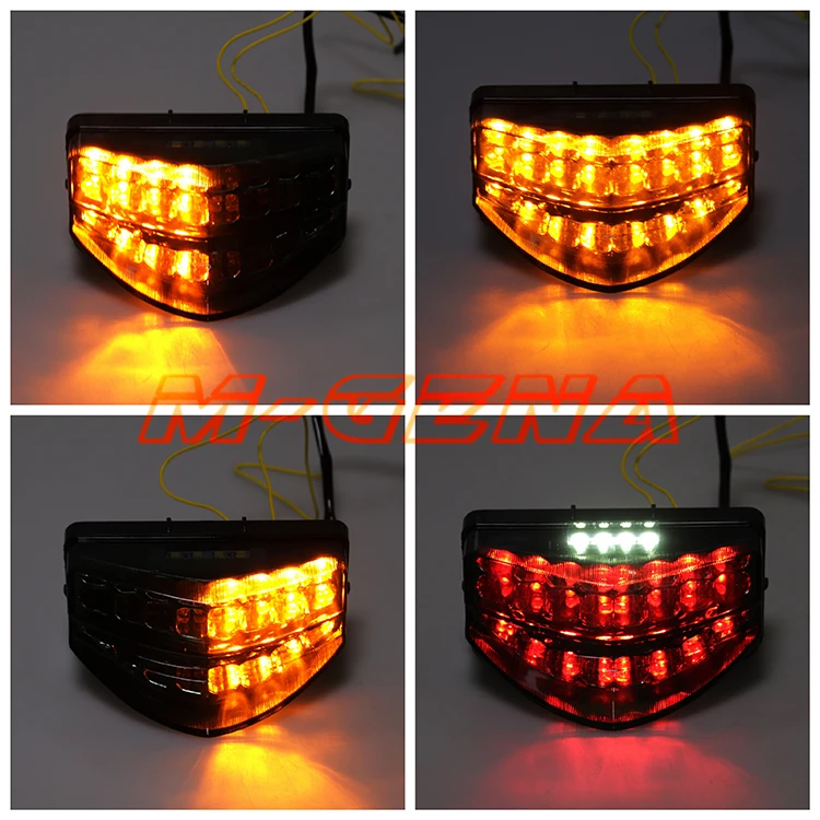 Motorcycle LED Rear Turn Signal Tail Stop Light Lamps Integrated For CBR 600 F4I CBR600 F4i 2001 2002 2003 01 02 03