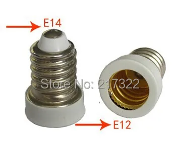 

20PCS,E14 TO E12 adapter Conversion socket High quality material fireproof material E14 TO E12 socket adapter Lamp holder