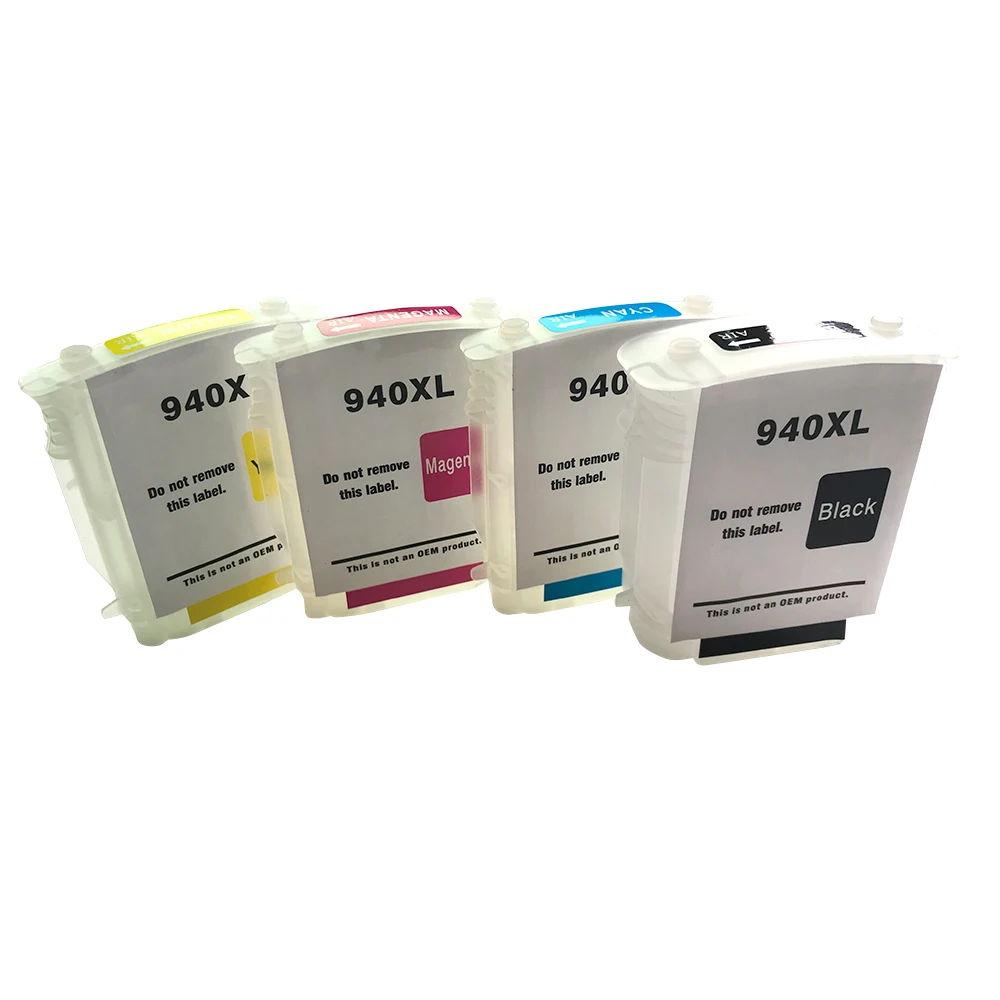 4pcs/set For 940XL refillable ink cartridge compatible for HP Officejet Pro 8000-A809a/A811a/A809n/8000 Wireless 8500-A909b