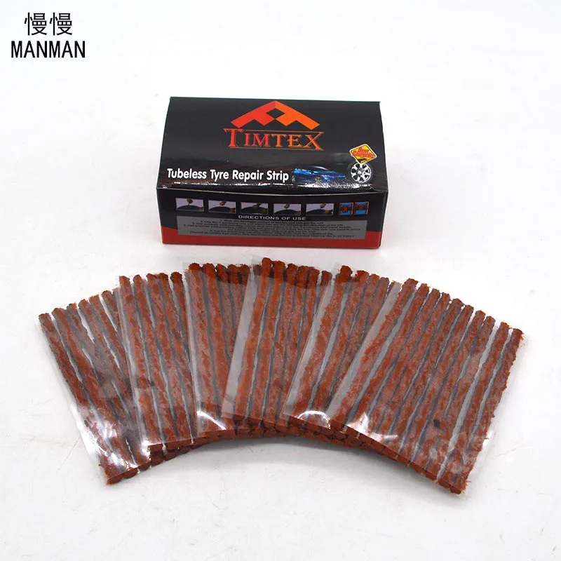 60root  4mm*100mm  Tyre Repairing Rubber Strips Tire Repair Tools A motorcycle Has No Tubeless Tires