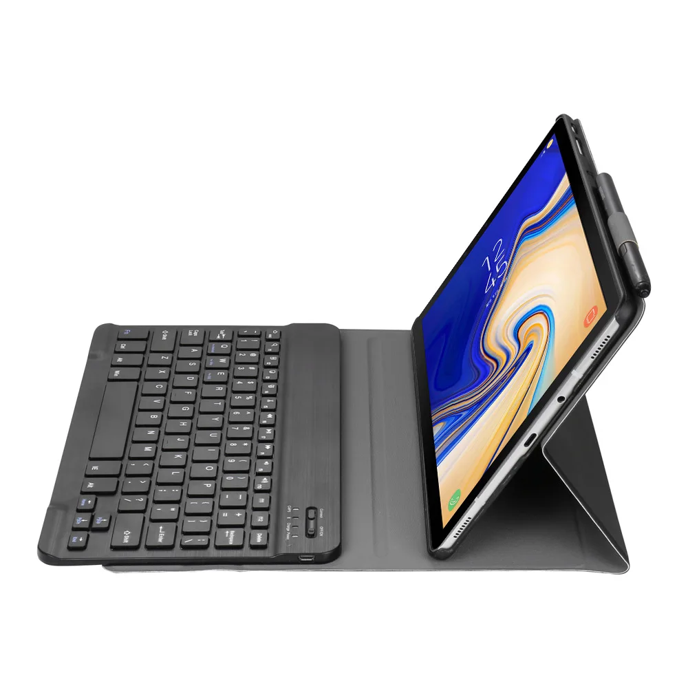 Imagem -03 - para Samsung Galaxy Tab s4 10.5 T830 T835 T837 Destacável Teclado sem Fio Bluetooth Mais Magro Folio Stand Case Couro pu Cobrir