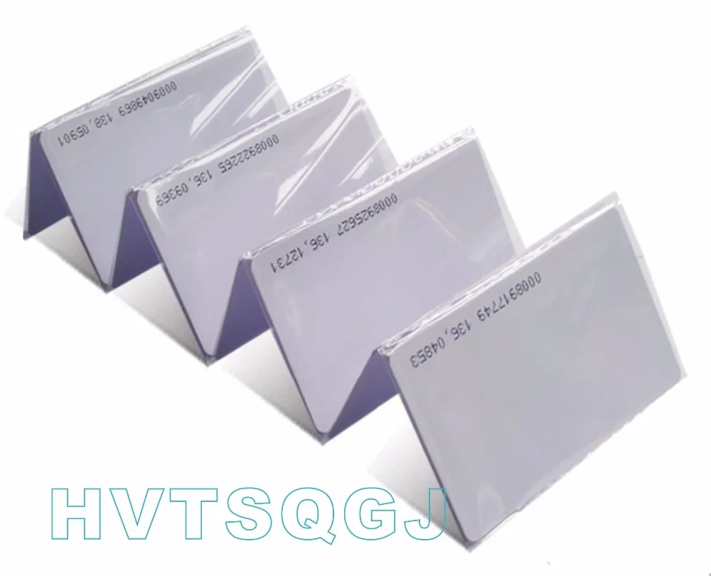 

500pce/lot Free shipping TK4100 4102 /EM 4100 chip RFID 125KHz blank card Thin PVC ID Smart Card