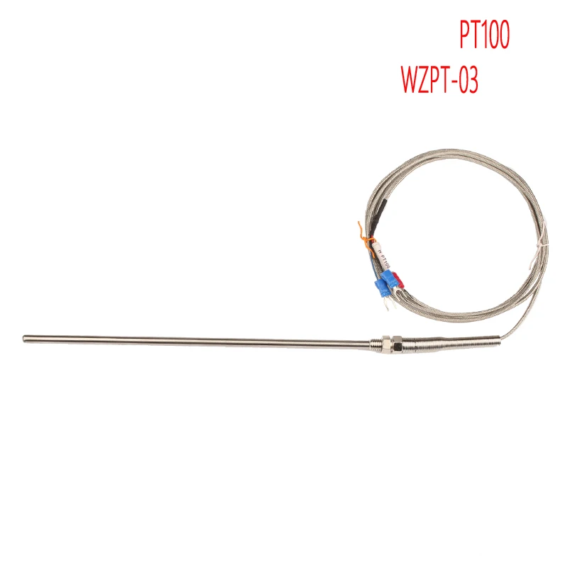 2PCS Imitation Imported Pt100 type 5*200mm Probe Thermocouple -200-500 degrees celisius Oven Thermal Couple WZPT-03