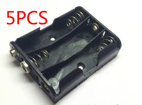 5pcs/lot high quality Black 1.5V 3 AA Battery Box holder for Home DIY Lab Experiment Test Hobby