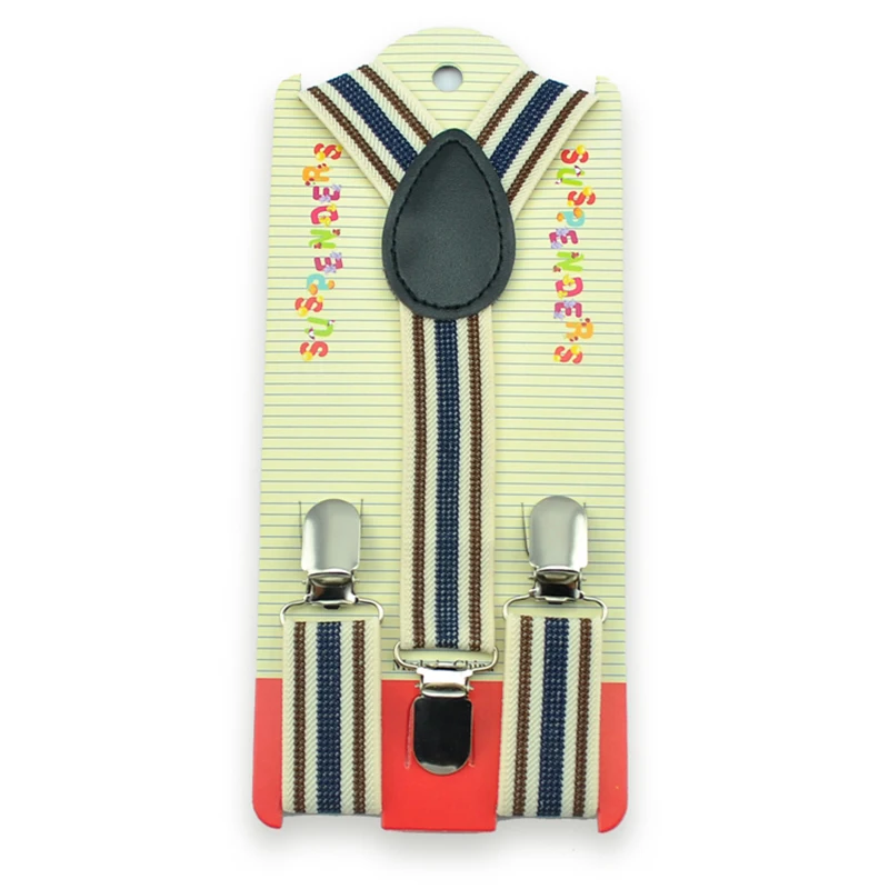 2.5 Cm X 65 Cm Striped "#01 Anak-anak Suspender Clip-On Disesuaikan Y Kembali Tali Ikat elastis Suspender Untuk Anak/Anak Laki-laki/Perempuan